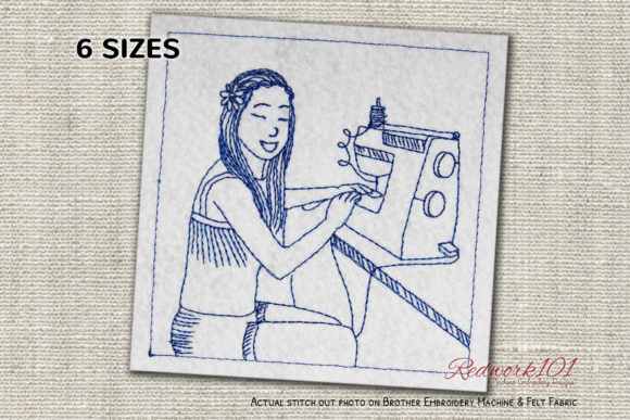 Festive Redwork Charm: Reviewing Female Doing Redwork
