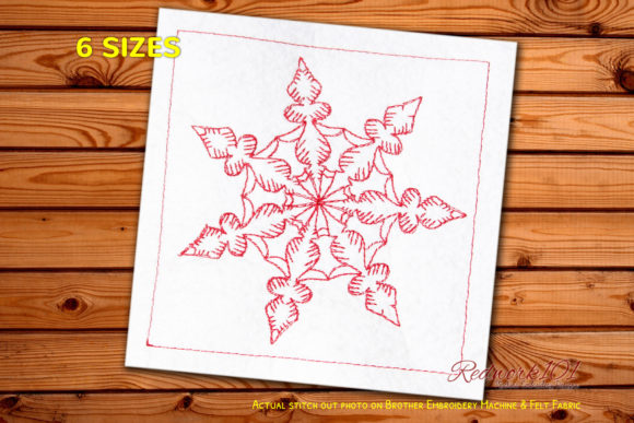 Reviewing Christmas Snowflake Redwork for Etsy Sales