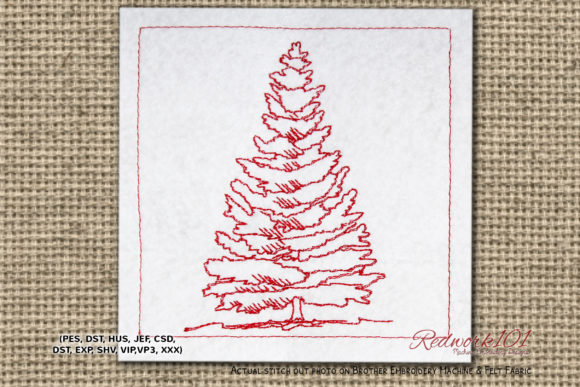Reviewing Spruce Tree Redwork for Handmade Projects